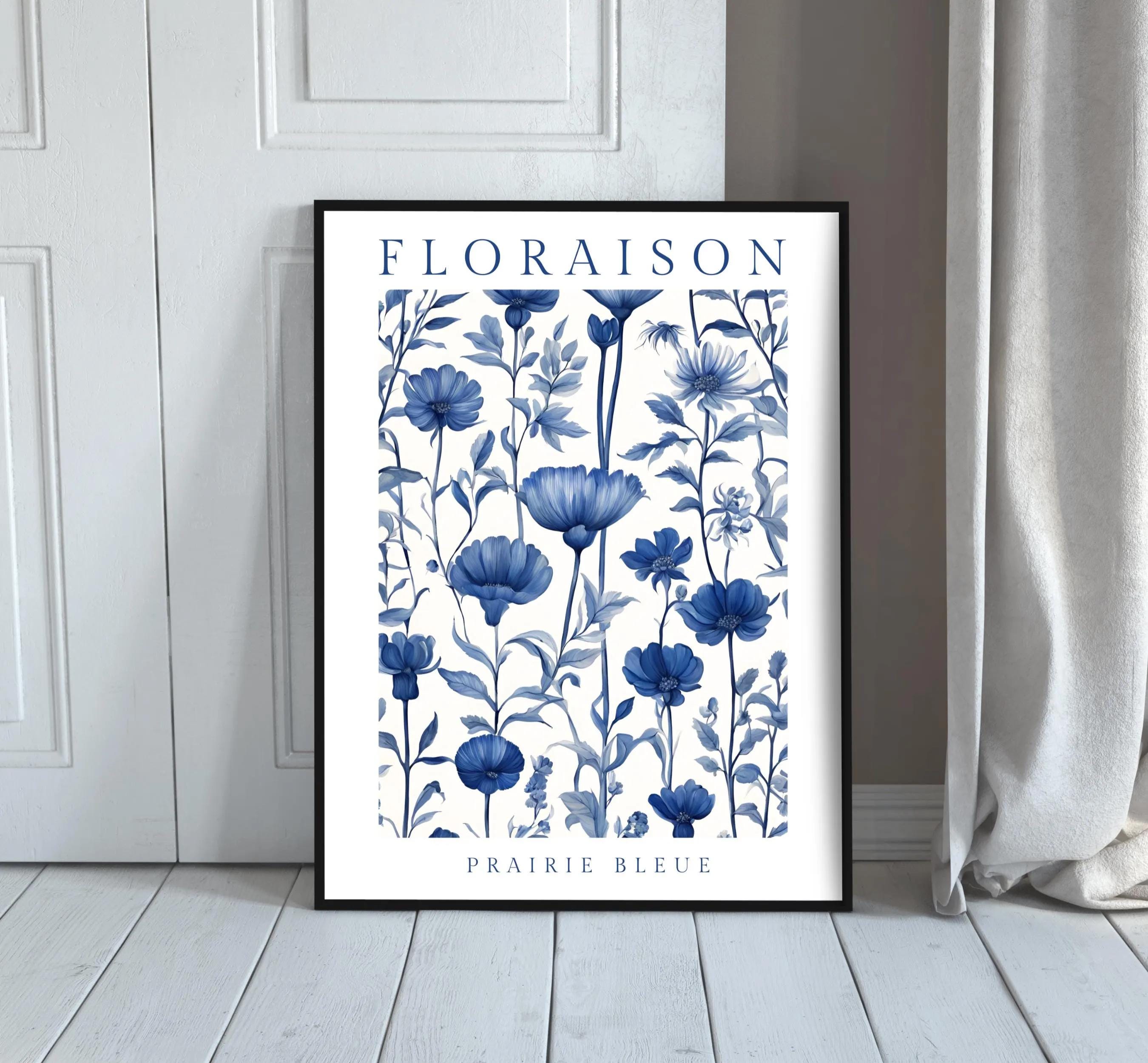 Laura Ashley Blue Wall Art - Etsy