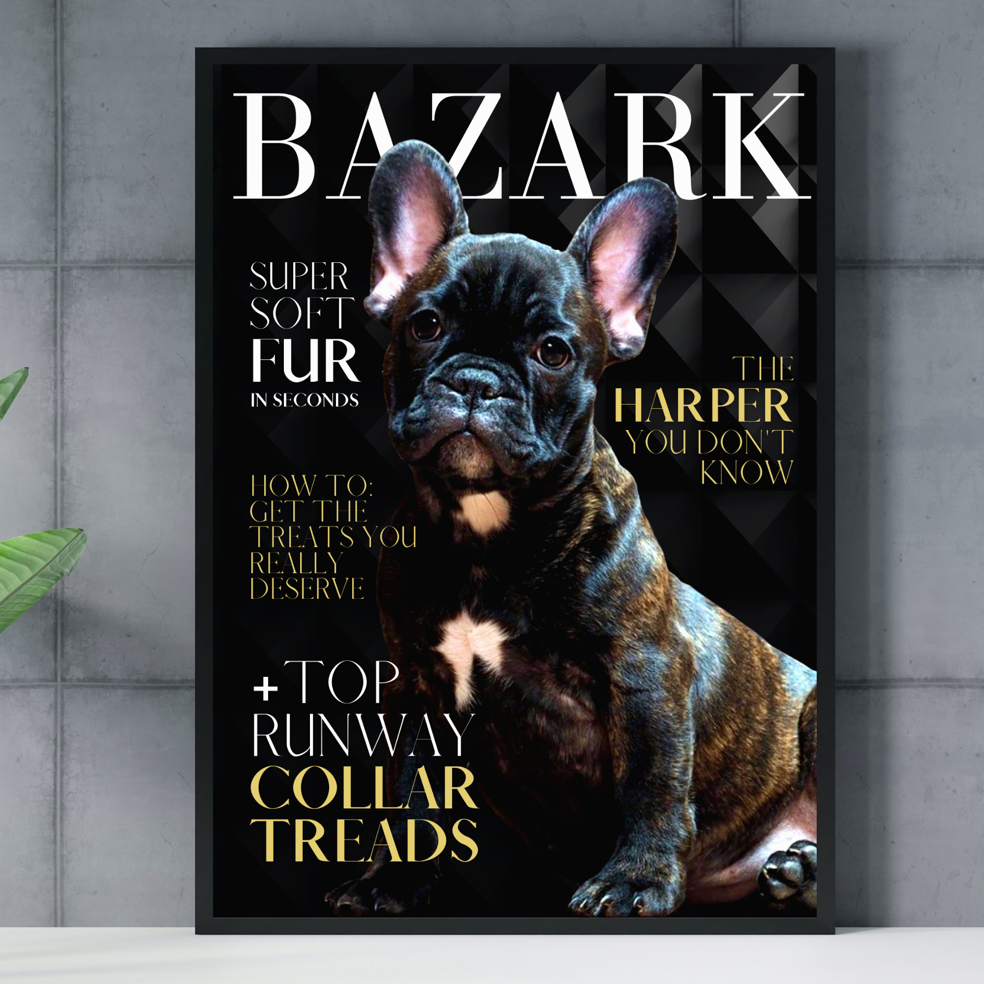 Personalised Dog Art Print Dog Magazine Cover Pet Art Etsy UK
