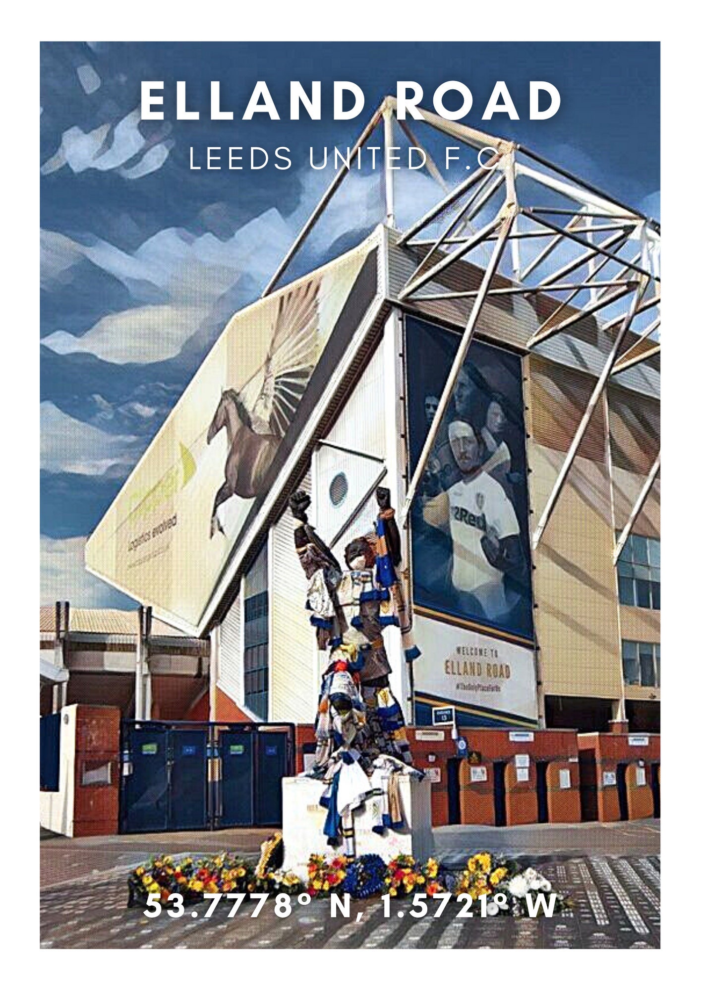 Art Print elland Road Leeds United F.C Location Etsy