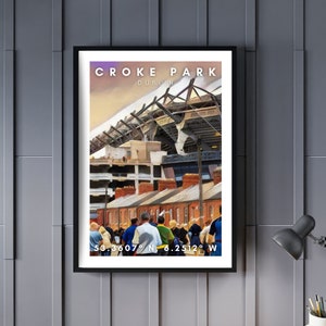 International Postage - Art Print &quot;Croke Park Stadium&quot; Dublin Location Poster, home, wall art coordinates A4 / A3 print Urban Rugby Gaelic