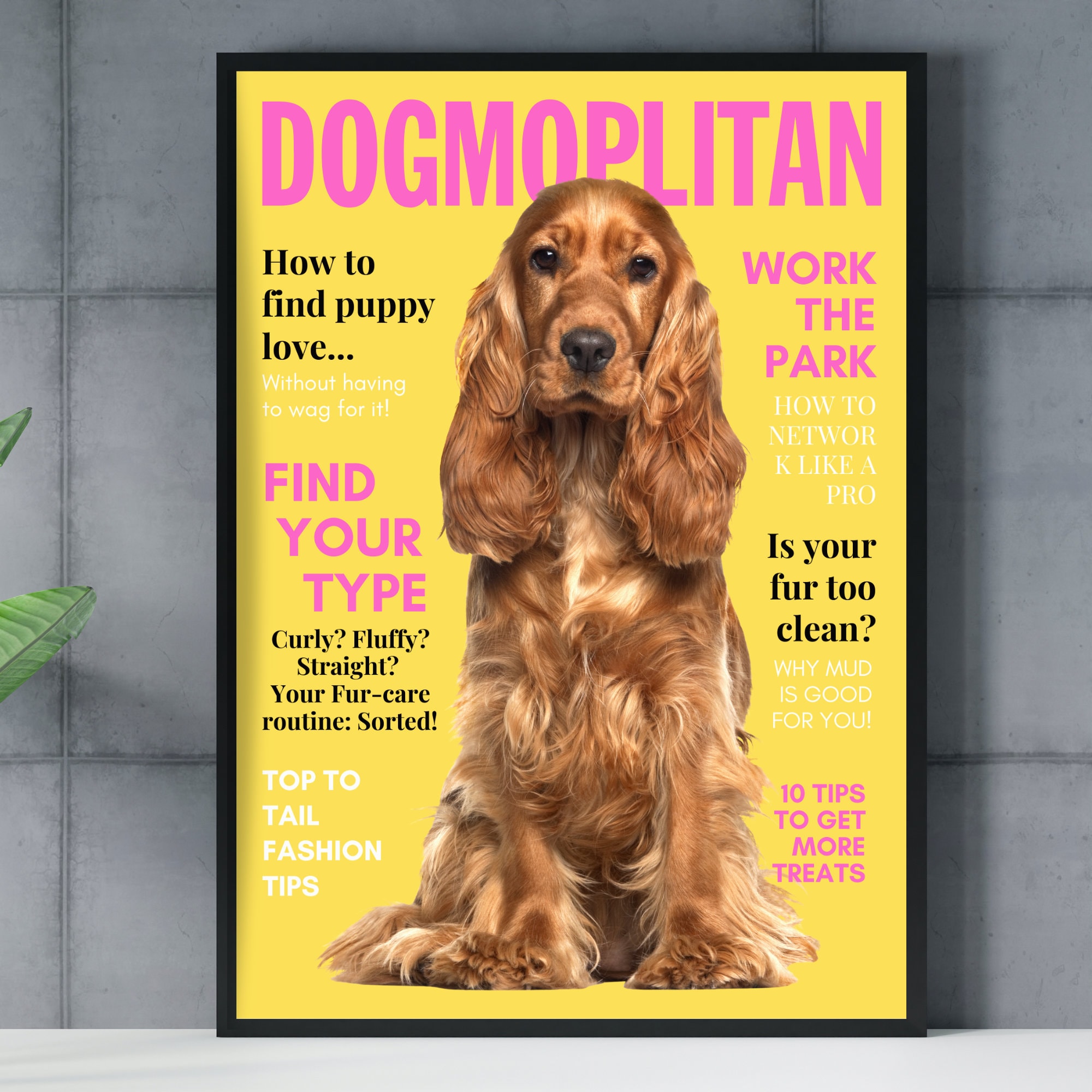 Personalised Dog Art Print Dog Magazine Cover Pet Art Etsy UK
