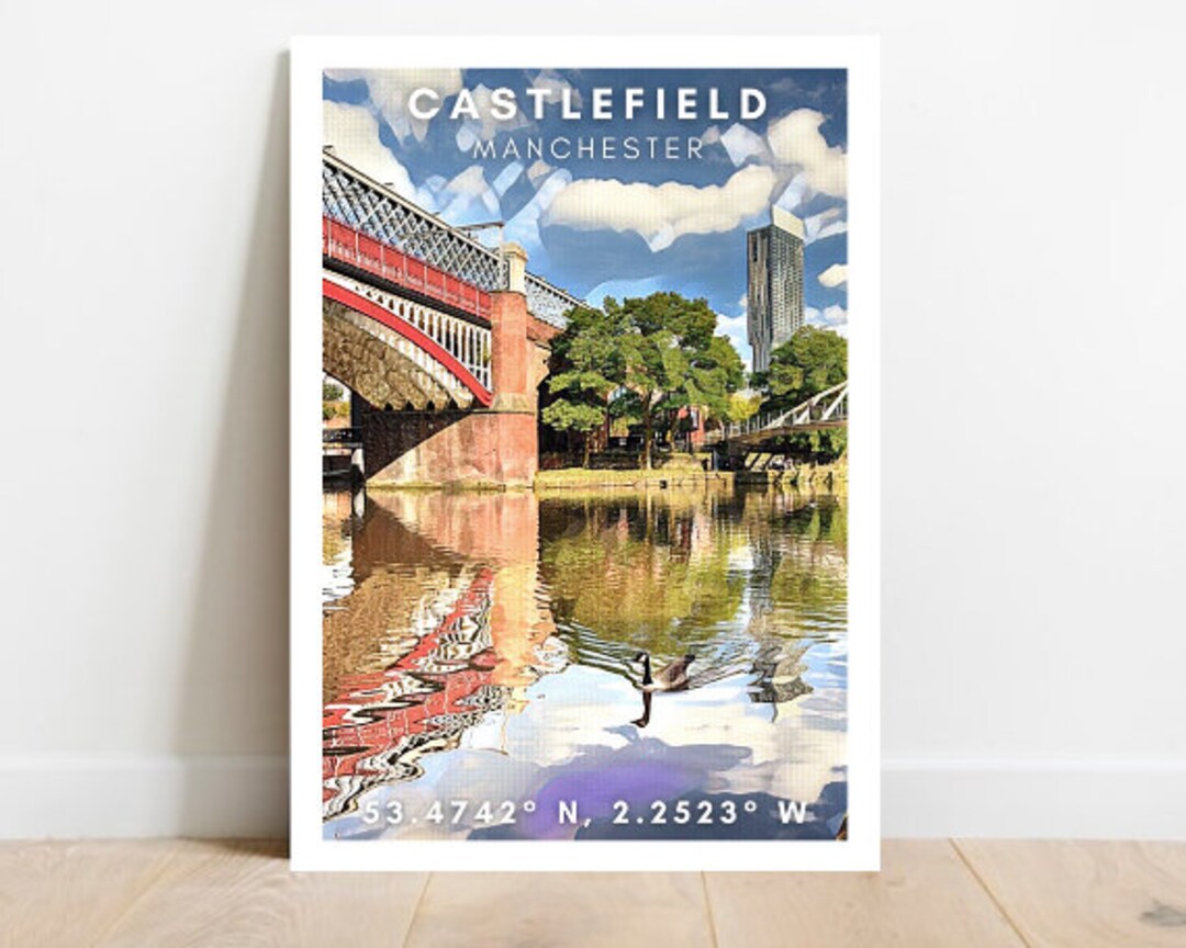Castlefield Manchester Art Print, Manchester Location Poster