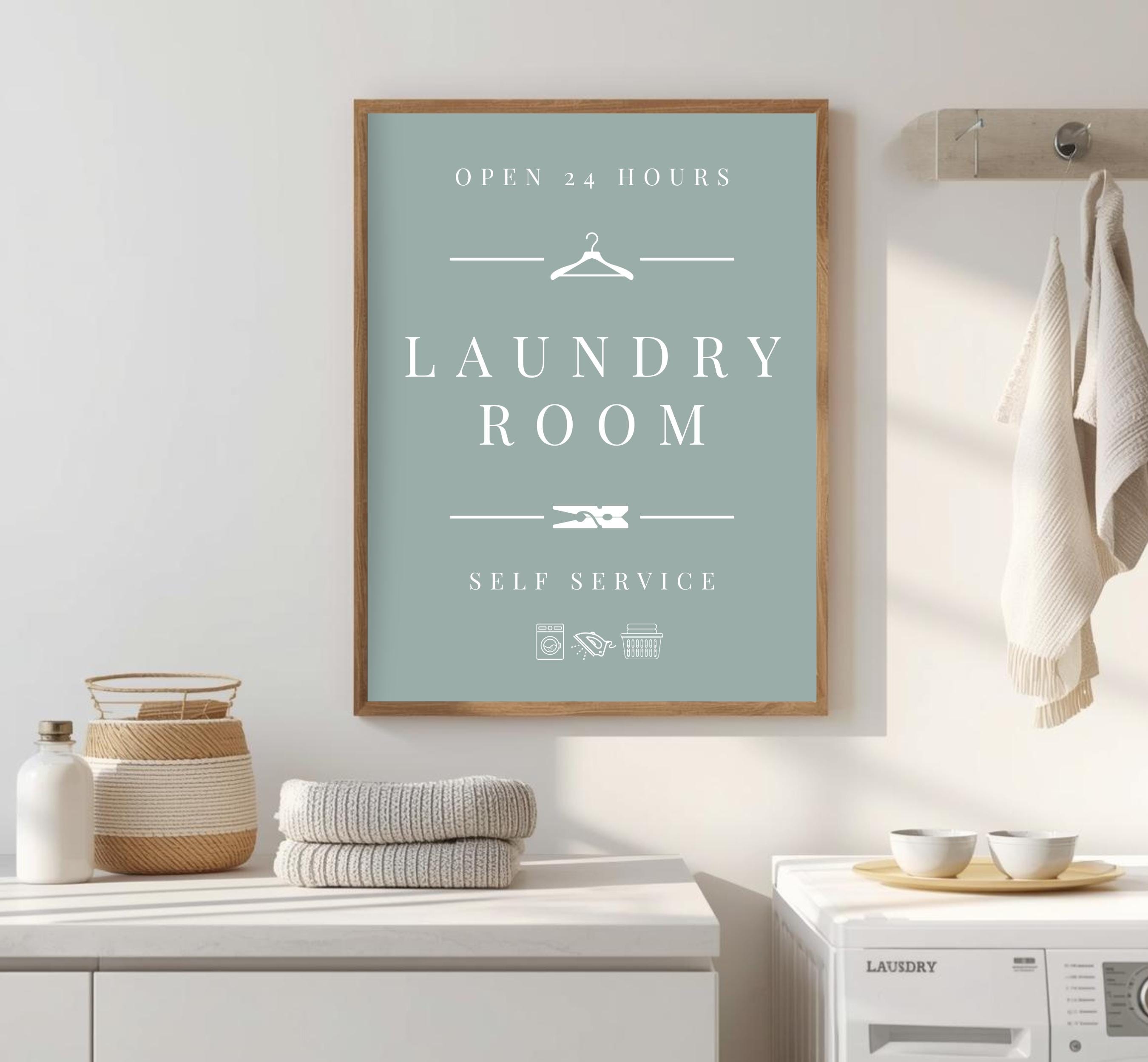 Laundry Room Art Print: Sage Green Laundry Decor (digital Download) - Etsy