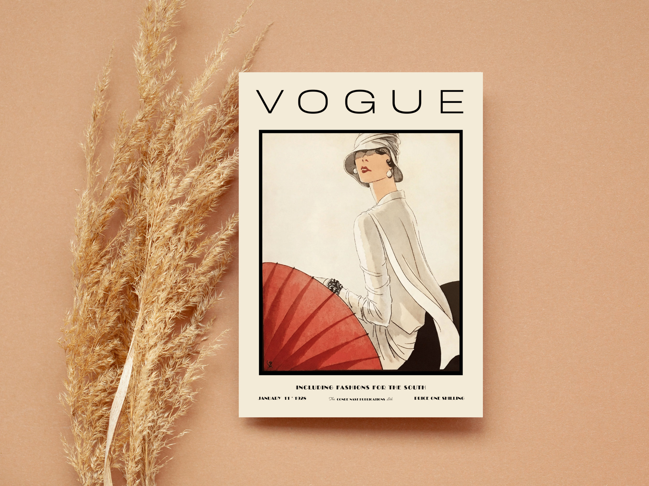 Vintage Vogue Art Prints: 1920s Fashion, Art Deco Style - Set of 2