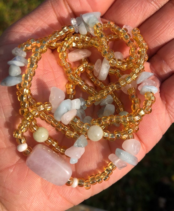 crystal healing waist beads