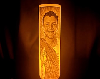 Buffalo Football Prayer Candle | Buffalo Fan Gift | Funny Game Day Decor | Lithophane LED Candle | Football Fan Gift | 3D Printed Decor