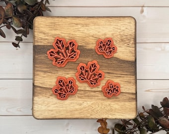 Maple Leaf Clay Cutters set of 5