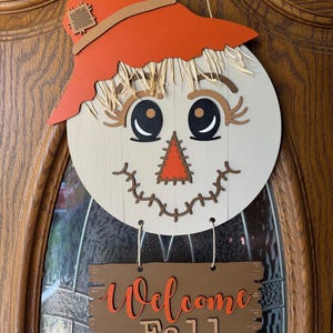 Fall Scarecrow Door Hanger