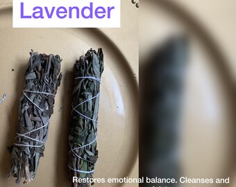 Lavender sage smudge