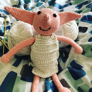 Hand gehaakt huis Elf Doll