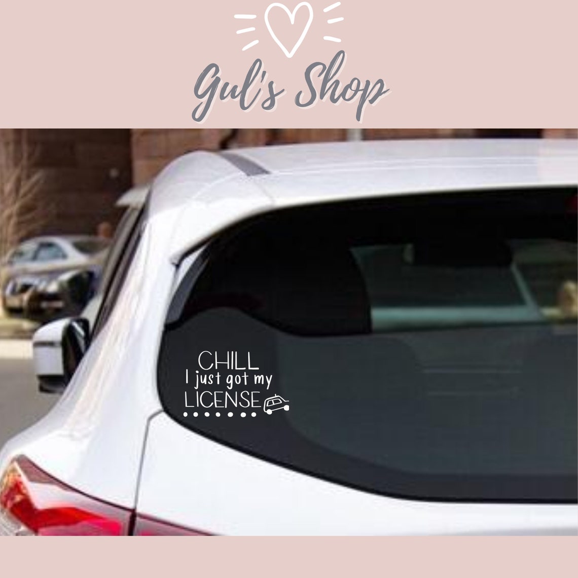 CHILL I Just got my license decal I New driver Sticker I New Etsy