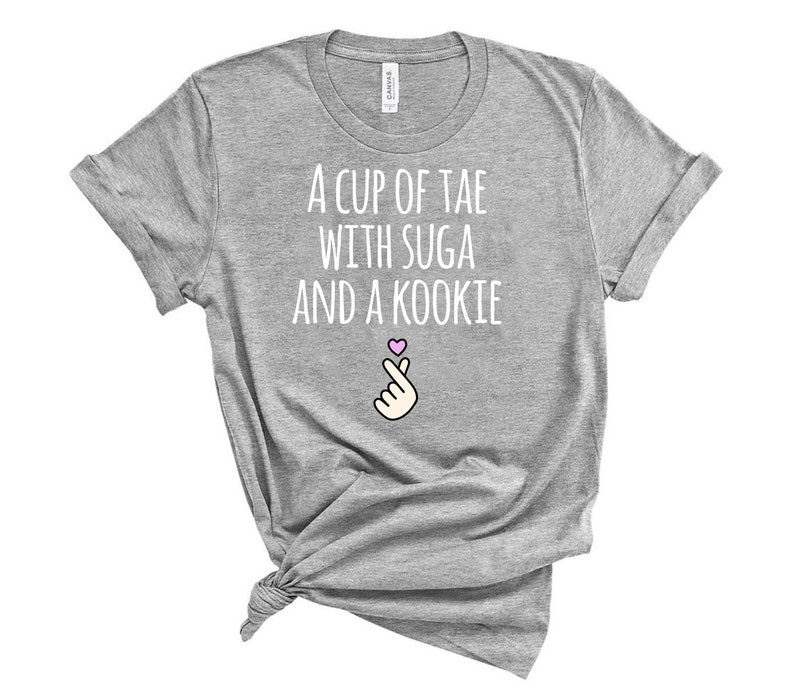 Tae Svg A Cup of Tae with Suga and a Kookie Svg Jungkook shirt BTS Svg Shirt BTS Fan Gift Bangtan Svg shirt Cute BTS Shirt Suga svg