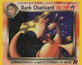 Custom Made Pokémon Card Dark Charizard Team Rocket Holo 