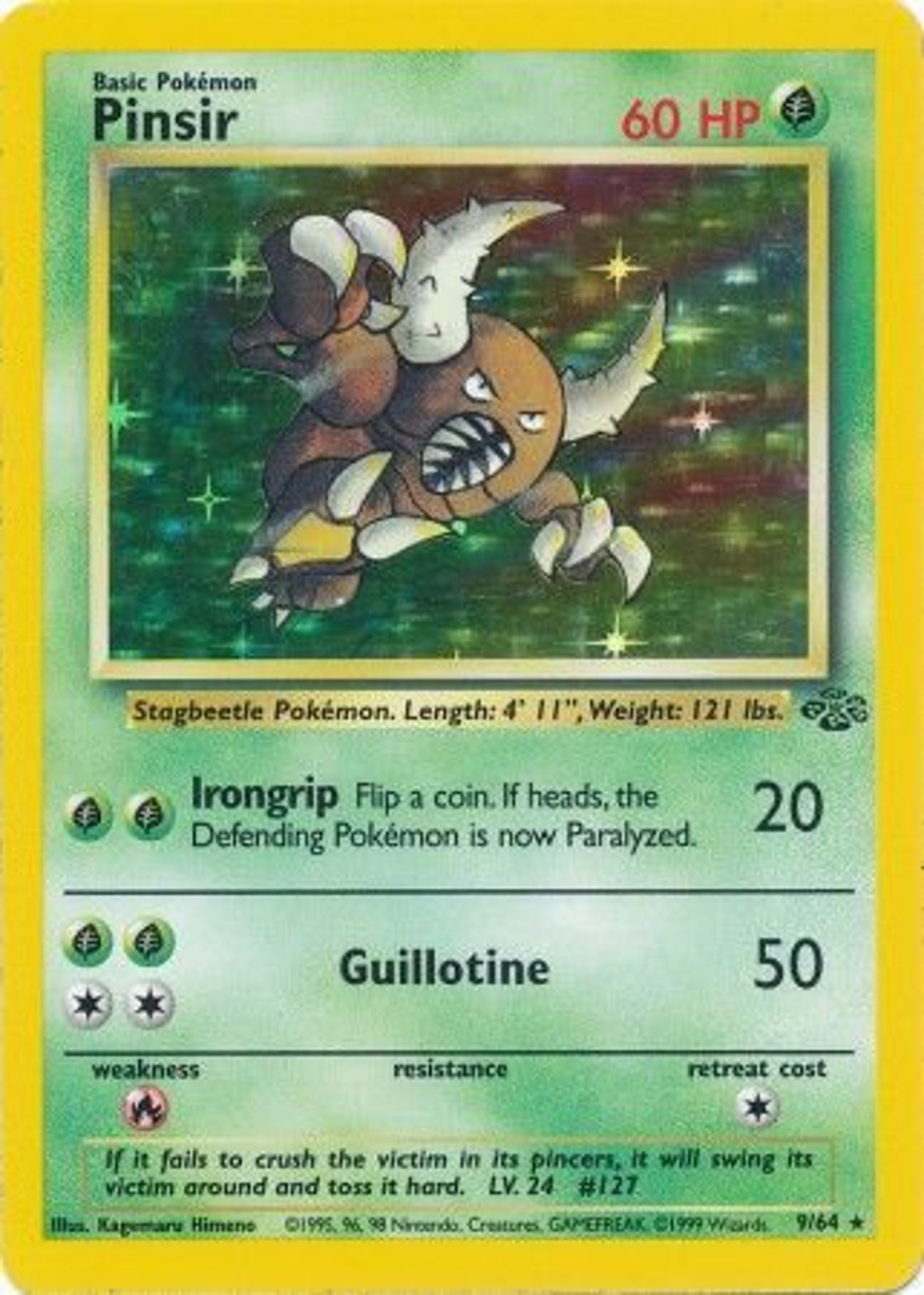 Pinsir Holofoil 6/64 Base Jungle Set Rare Pokemon Card REAL Etsy