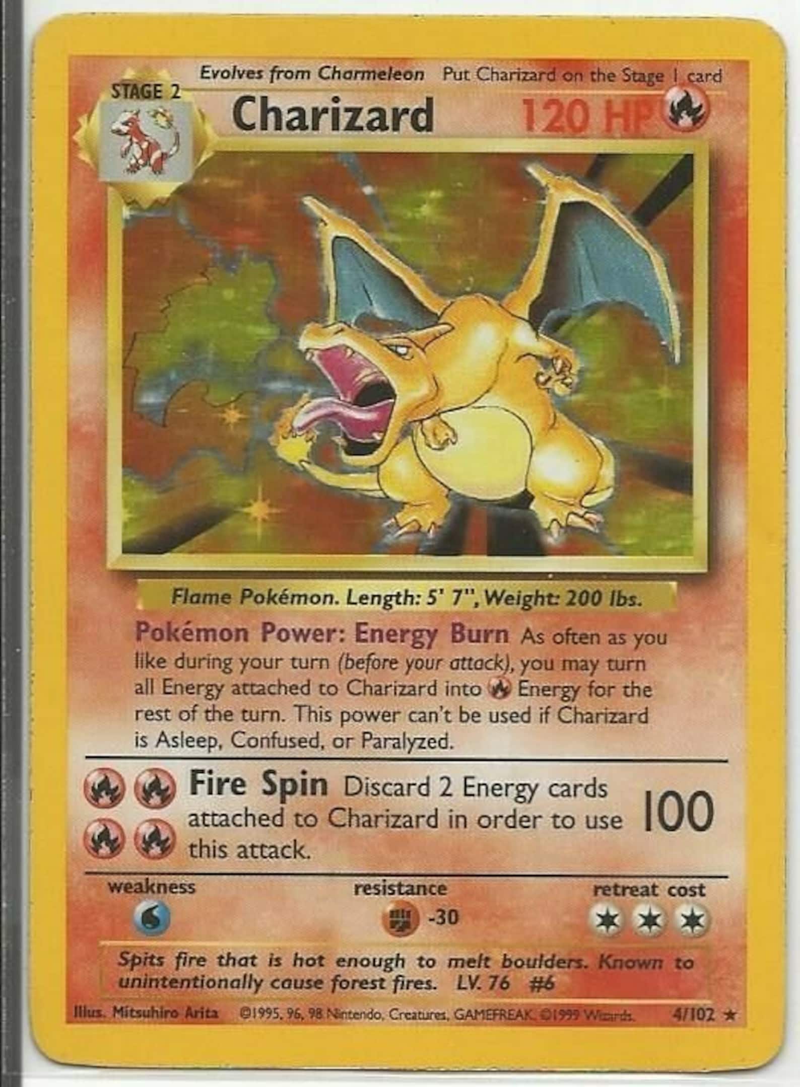 REAL Charizard Holofoil, Lightly Used, Real Card. 4/130 Base Set Rare