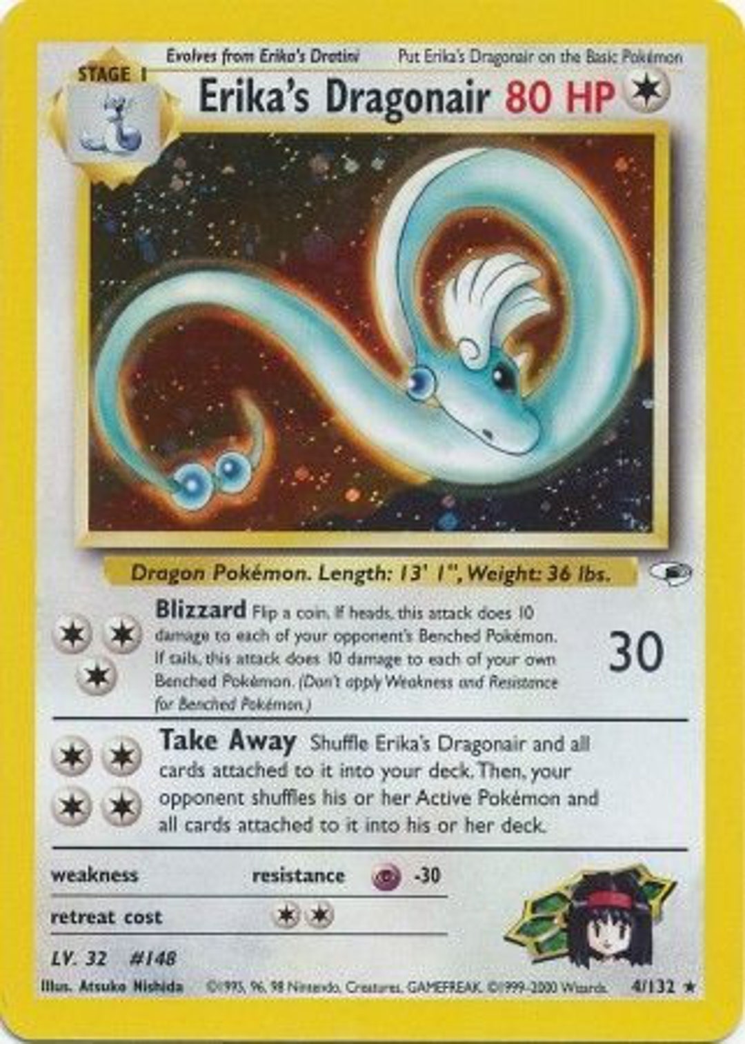 Hitmonlee Holofoil Lightly Used Real Card. 22/62 Fossil Set 