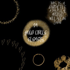 gold clipart-clip art-glitter- glitter clipart-foil accents-glitter circles-foil circles tranparent background-metallic accents- clipart