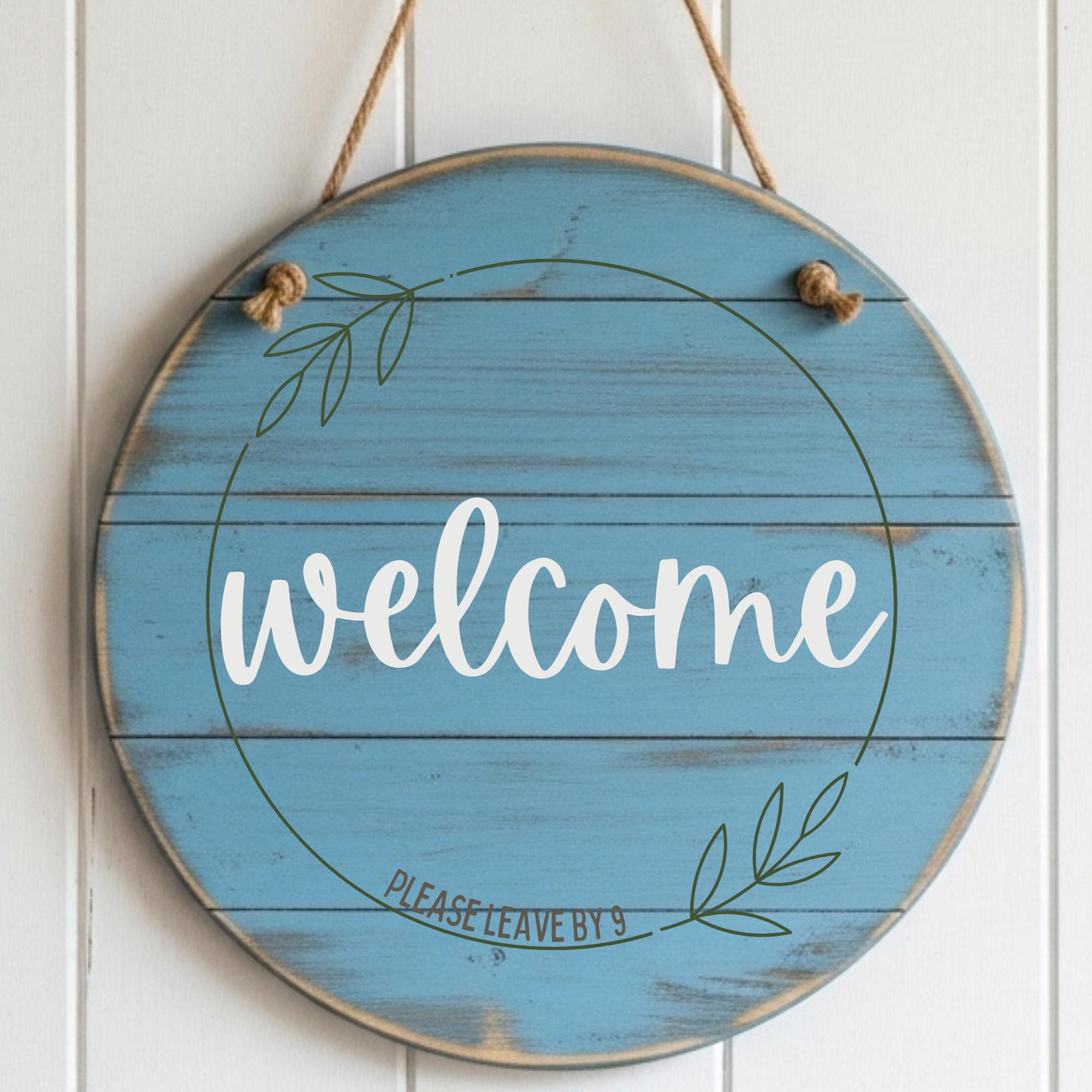 Funny Welcome Sign SVG: Sassy Door Round Cut File (digital Download) - Etsy