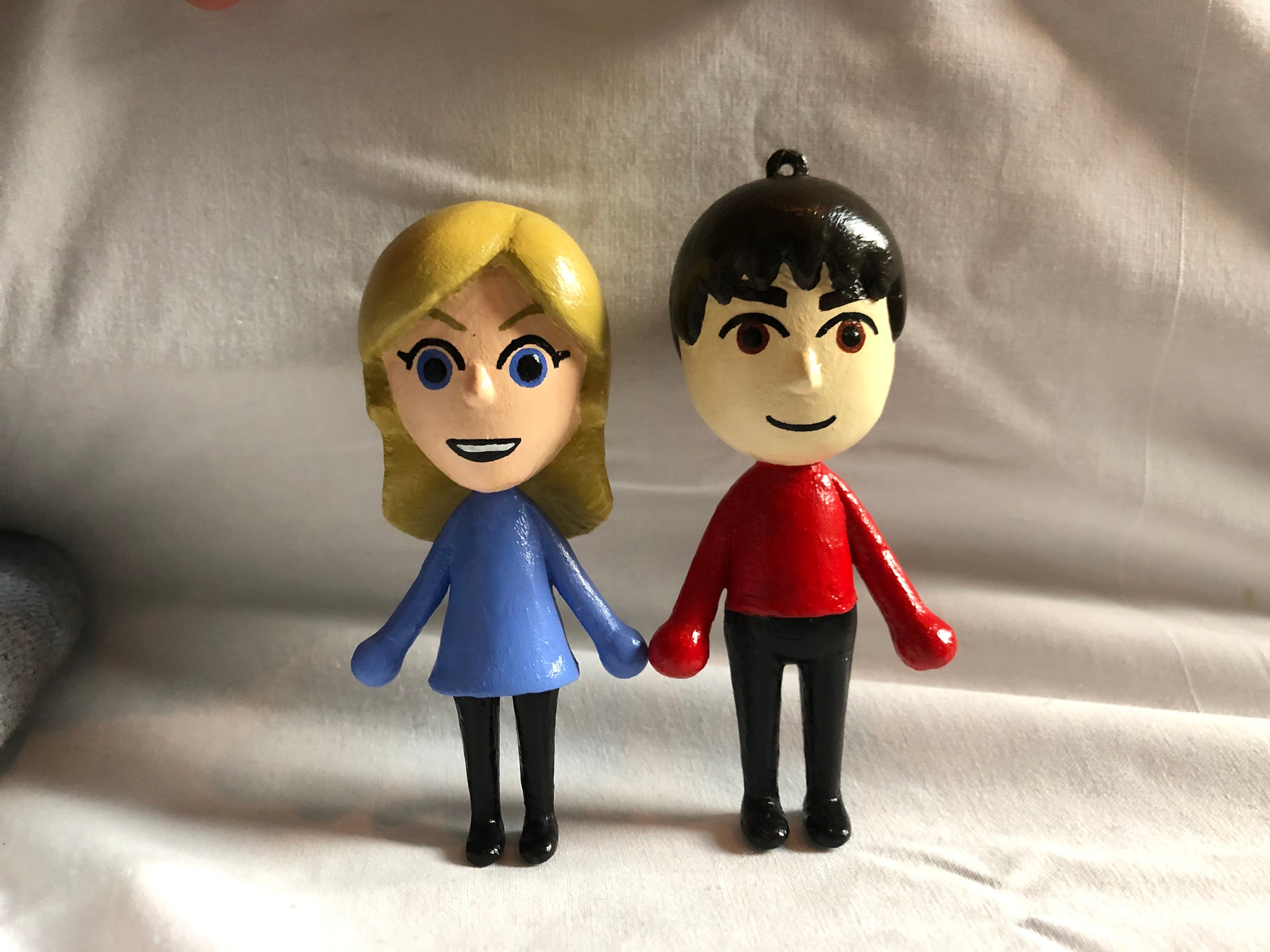 Custom Personalized Hand Painted Mii Figurine Ornament