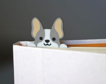 Gray French Bulldog Bookmark