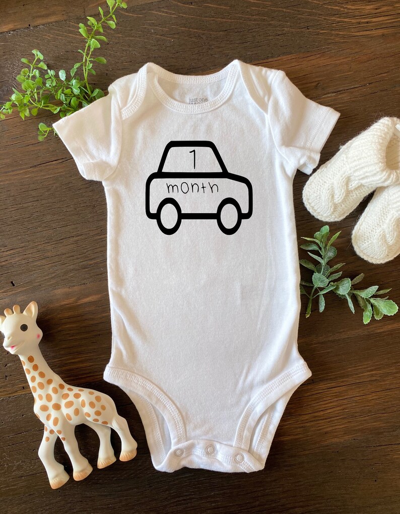 Iron-on Vinyl Decals for Monthly Birthday Milestones