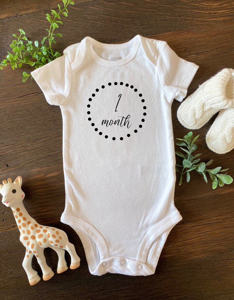 Iron-on Vinyl Decals for Monthly Birthday Milestones