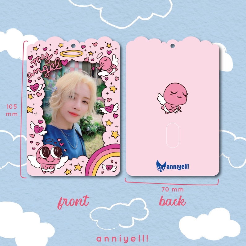 my angel - K-Pop Acrylic PC Photocard Holder Keychain