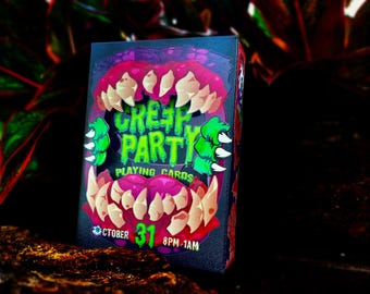 Pre-order Creepy Party Playing Cards: Spooky | Trick or Treat | Monsters | Halloween