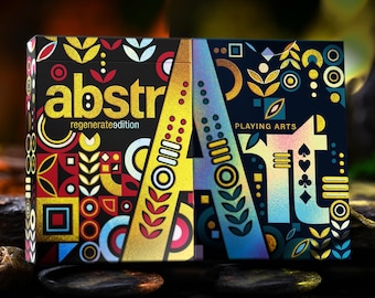abstrArt Playing Cards: Holo Gold Foil, Poker Size, Abstract Art Deck