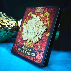 Karty do gry Royal Warriors Gilded Edition, w pełni spersonalizowane i luksusowe karty do gry w pokera