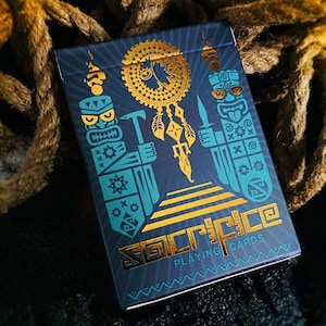 Cartas de baralho Sacrifício Dourado, cartas de baralho de pôquer totalmente personalizadas e luxuosas
