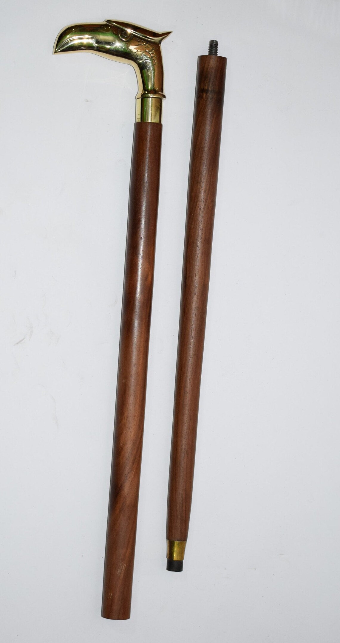 37 Inches Solid Brass Eagle Head Handle Walking Stick Canes Etsy