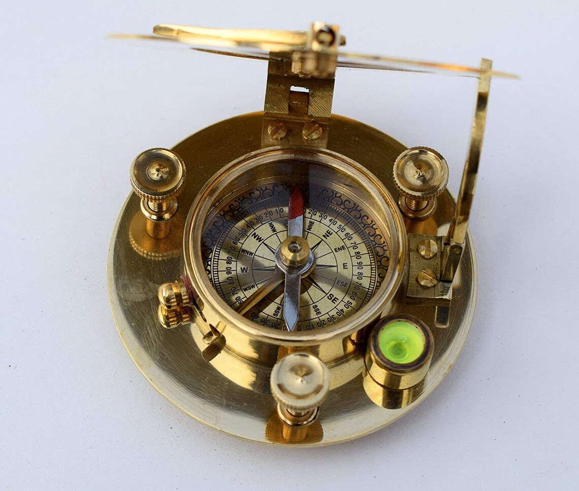 Solid Brass 3 Inch Sundial Compass Reproduction Classic Etsy UK