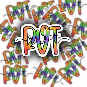 RVT Sticker / CVT Sticker / LVT Sticker / Veterinary Sticker / Vet Tech Sticker / Tie-Dye Sticker