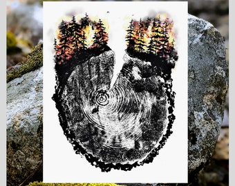 Burning Forest  Print