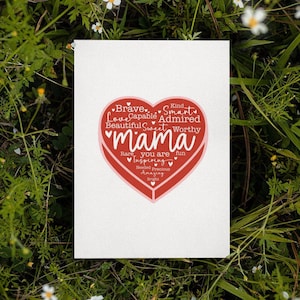 Cartão feliz imprimível do dia das mães | cartão do dia das mães | Mamãe Cartão Comemorativo | Cartão para mamãe | Feliz Dia das Mães | cartão para ela | Cartão de aniversário da mãe
