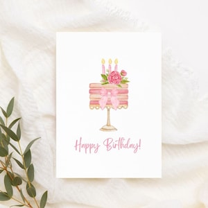 Cartão de feliz aniversário para coquete para impressão, download instantâneo, cartão de aniversário feminino para ela, coquete, cartão de aniversário para impressão