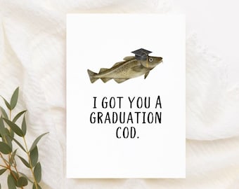 Tarjeta de graduación imprimible Descarga instantánea Tarjeta de graduación divertida Tarjeta de graduación Pun Tarjeta de felicitación Tarjeta de graduación de pesca