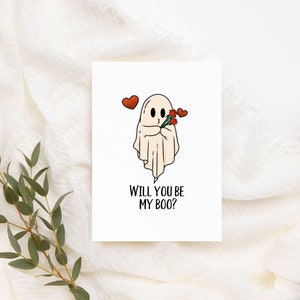 Imprimible ¿Serás mi tarjeta Boo / Descarga instantánea / Tarjeta de aniversario divertida / Tarjeta de cumpleaños divertida / Tarjeta para ella / Tarjeta de San Valentín Pun