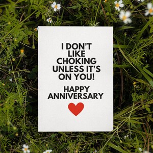 Printable I Don&#39;t Like Choking Card | Naughty Anniversary Card | Dirty Anniversary Card | Funny Card For Him | Naughty Card For Him