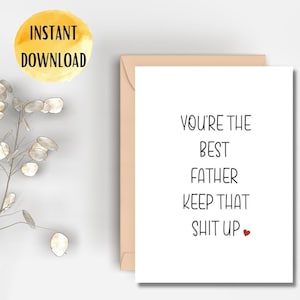Printable You're The Best Father Karte | Sofort Download | Alles Gute zum Vatertag Karte | Lustige Vatertagskarte | Geburtstagskarte für Papa