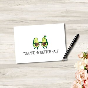 Avocado Card Instant Download Funny Love Card Digitale Download Dancing Valentine Card Verjaardagskaart Parenkaart Afdrukbare verjaardagskaart
