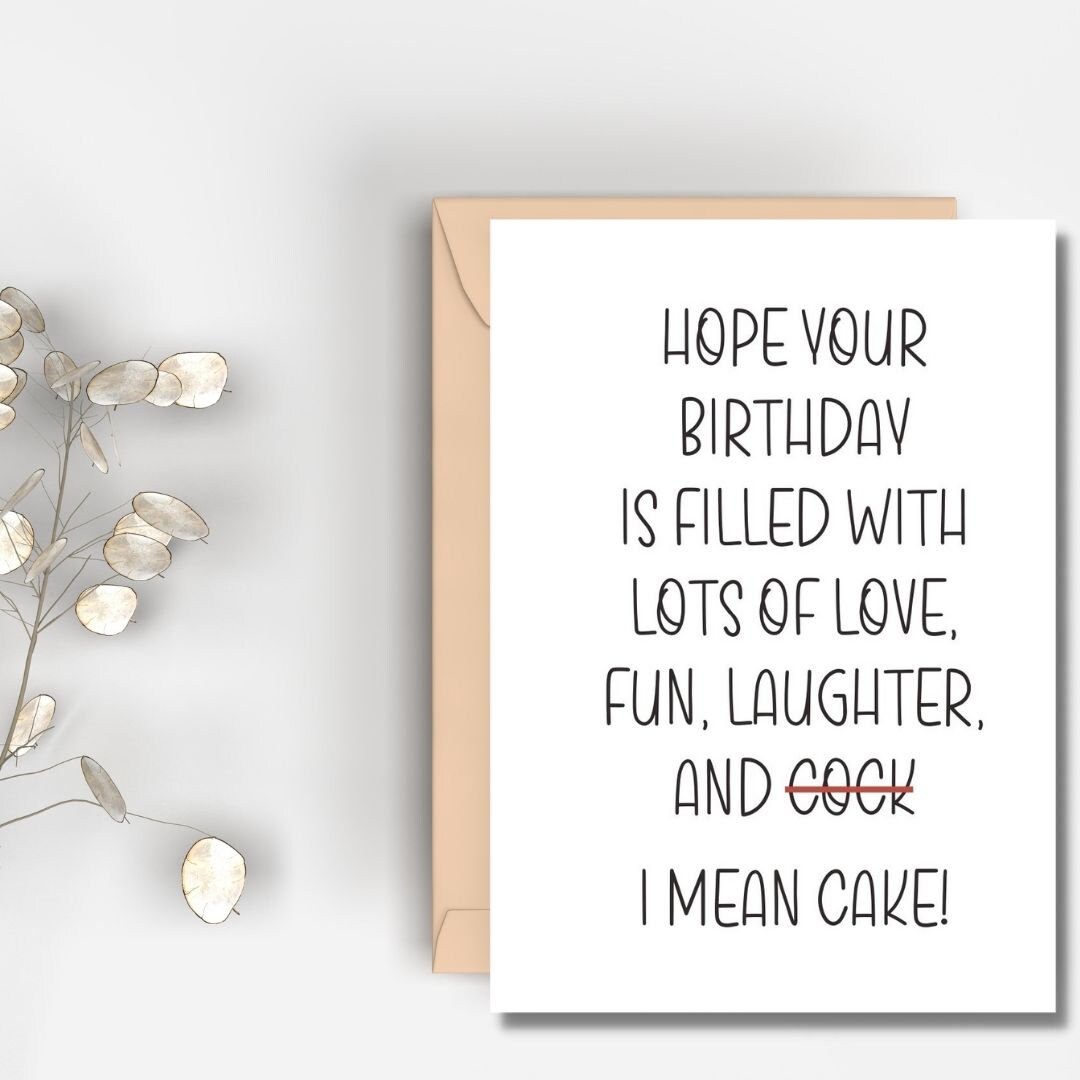 Printable Birthday Card | Instant Download | Funny Birthday Card ...