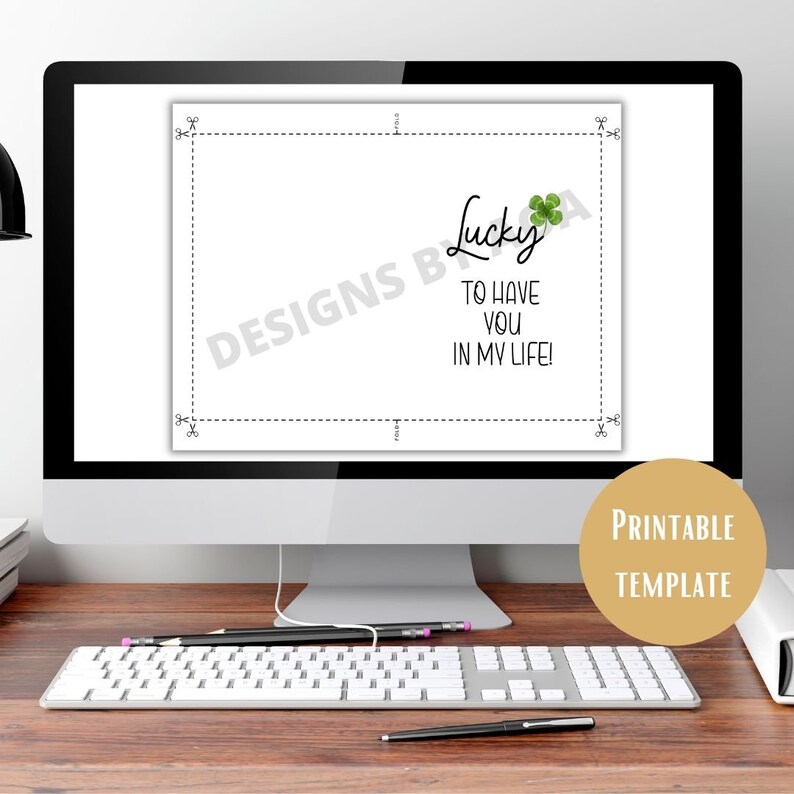 Printable Lucky to Have You in My Life Card Instant Download Digital ...