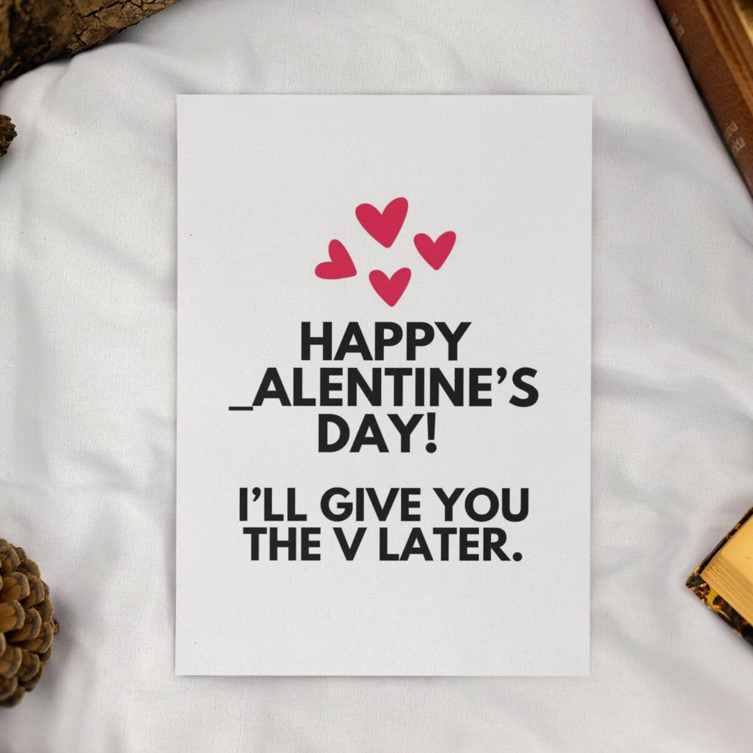 Printable Happy Valentine's Day Card Instant Download Naughty Valentine ...