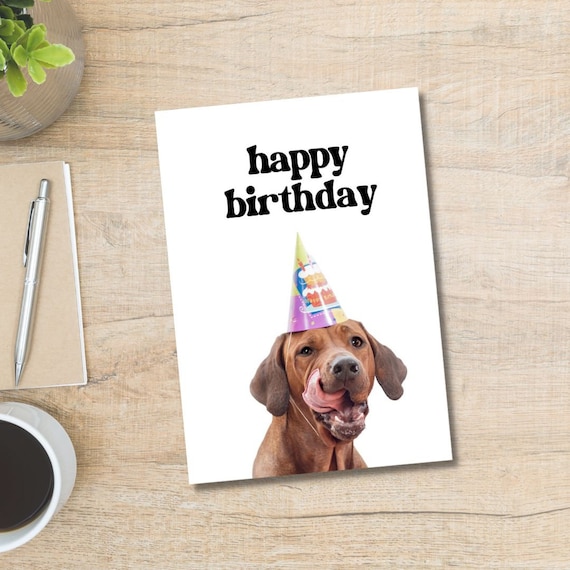 Printable Happy Birthday Dog Card Instant Download - Etsy