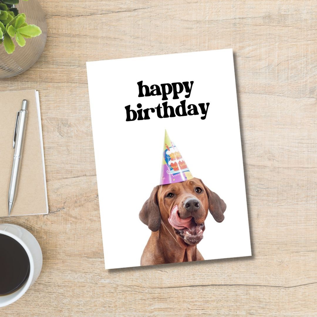 Printable Happy Birthday Dog Card Instant Download Birthday Card Dog ...
