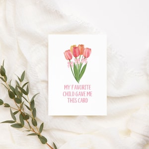 Tarjeta divertida imprimible para el Día de la Madre, tarjeta floral coqueta para el Día de la Madre para ella, tarjeta de cumpleaños de descarga instantánea para mamá