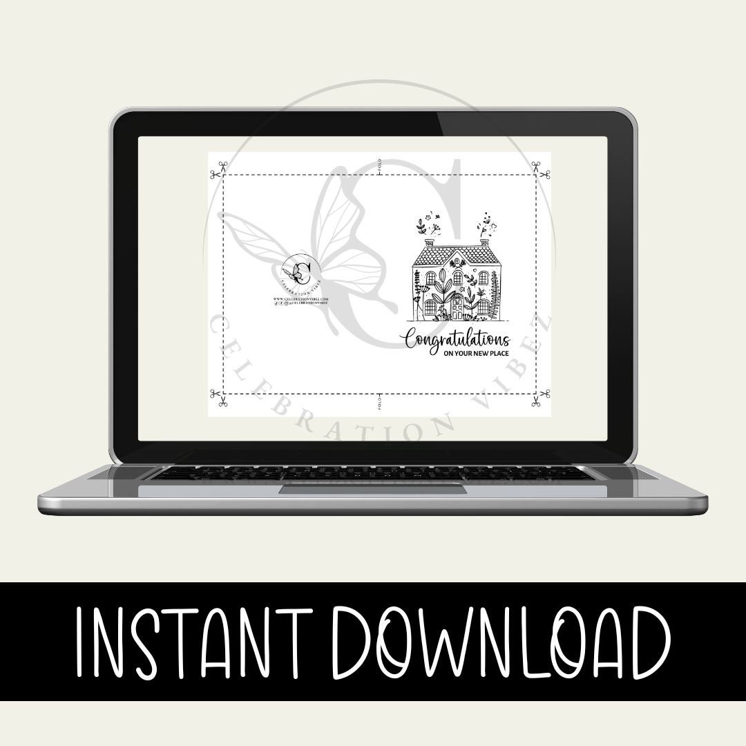 Printable Congratulations on Your New Place Card New Apartment Card ...