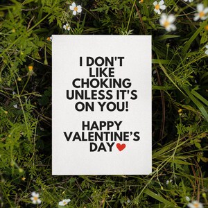Printable I Don&#39;t Like Choking Card | Naughty Valentines Card | Dirty Anniversary Card | Funny Card For Him | Naughty Card For Him
